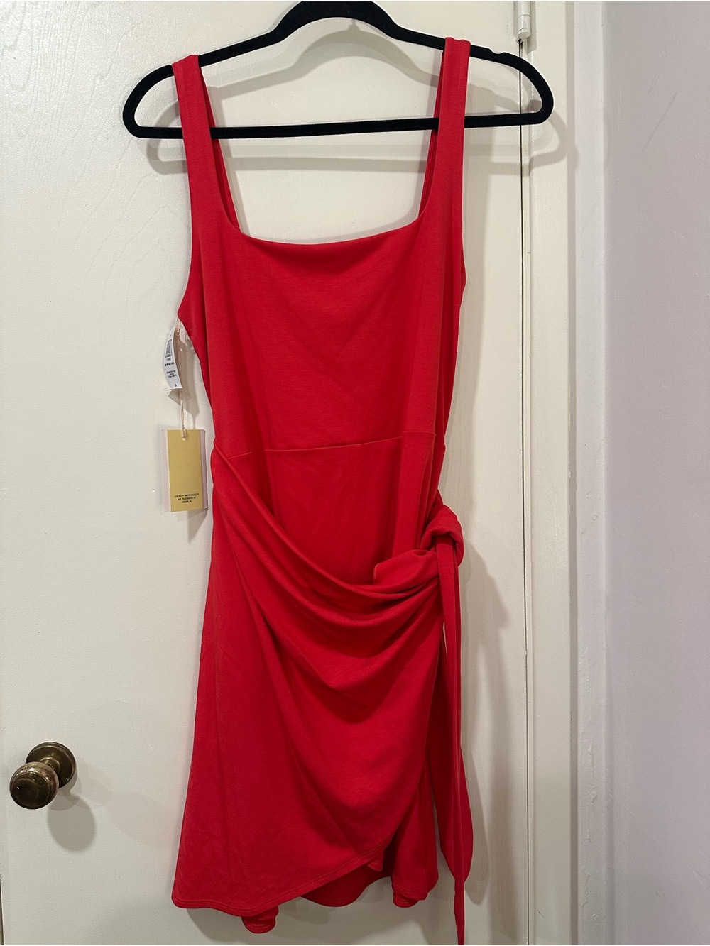 Aritzia Red Short Wrap Tank Dress - Wilfred Dress Size Large